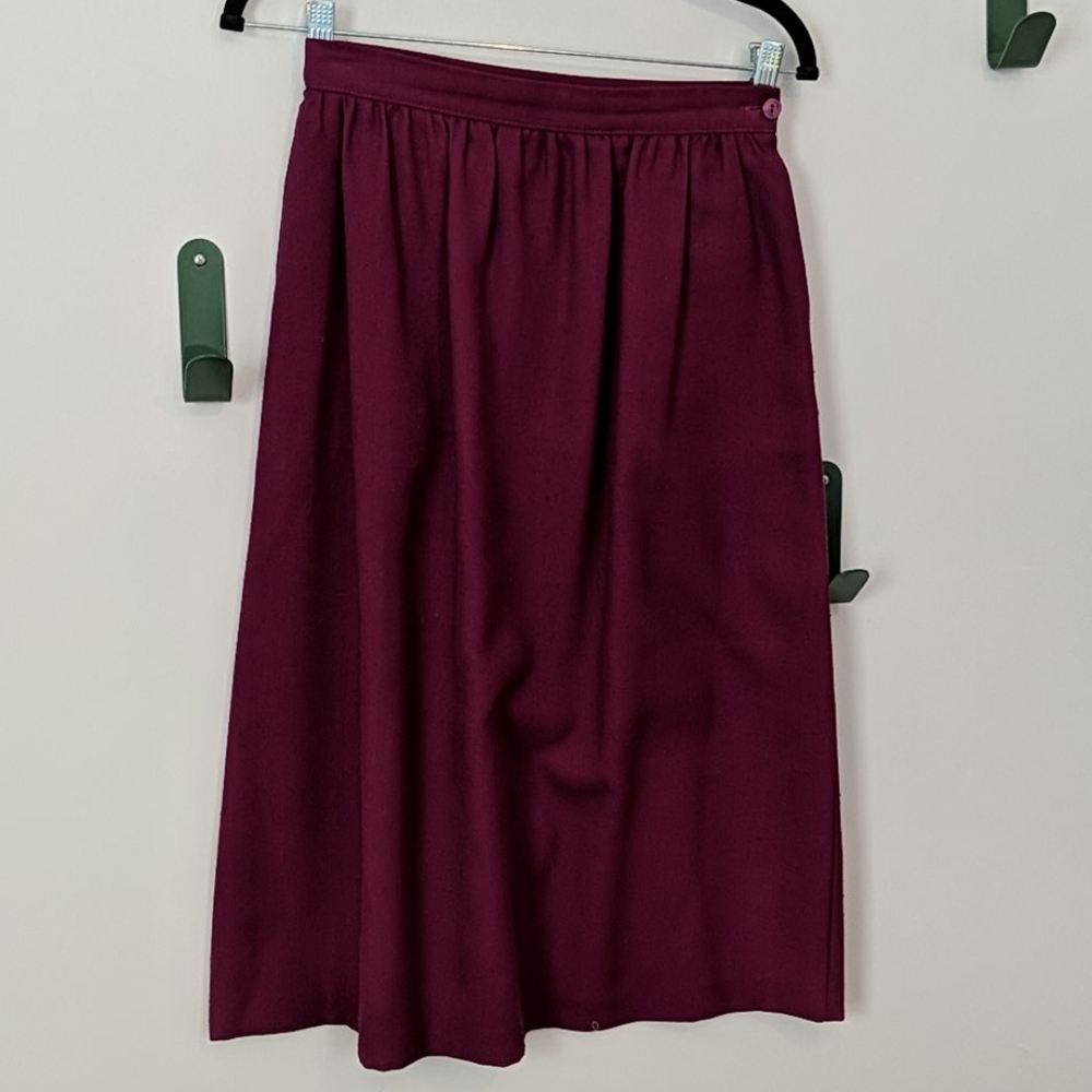 70"s Vintage knee length skirt with pockets